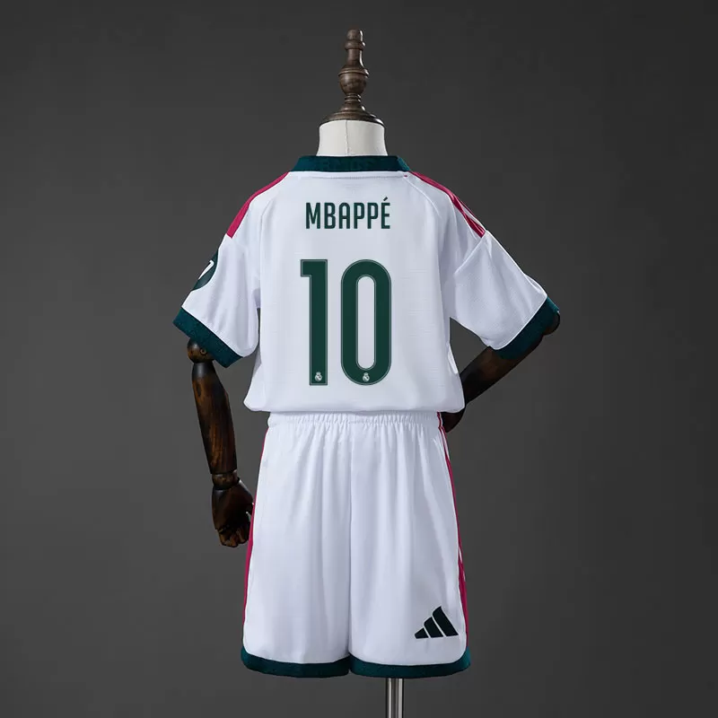MBAPPÉ 10 Real Madrid Tricou Copii 2026/27 – Echipament de Acasă cu Pantaloni Scurți